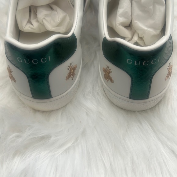 🆕 💯%Auth Gucci Sneakers Ace Embroidered Gucci 10 / US 11 - Picture 2 of 13